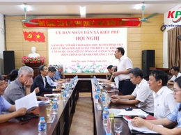 UBND xã Kiều Phú làm việc với Hiệp hội Khoa học Hành chính Việt Nam, khảo sát khó khăn sau gần 1 năm thực hiện chính quyền địa phương 2 cấp