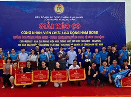 Sôi nổi giải kéo co xã Hồng Vân chào mừng Ngày Quốc tế Lao động 1/5