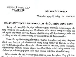 LỰA CHỌN THỰC PHẨM ĐÚNG CÁCH VÌ SỨC KHỎE CỘNG ĐỒNG