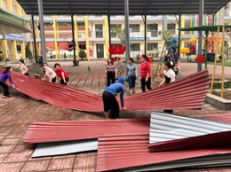 XÃ ỨNG HÒA CHỦ ĐỘNG KHẮC PHỤC THIỆT HẠI DO MƯA GIÔNG.