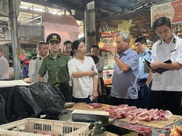ĐỒNG CHÍ TRẦN TIẾN SỸ - PHÓ CHI CỤC TRƯỞNG CHI CỤC CHĂN NUÔI THỦY SẢN VÀ THÚ Y THÀNH PHỐ HÀ NỘI KIỂM TRA CÔNG TÁC GIẾT MỔ, VẬN CHUYỂN, KINH DOANH ĐỘNG VẬT VÀ SẢN PHẨM ĐỘNG VẬT TRÊN ĐỊA BÀN XÃ SÓC SƠN