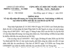 Thông báo tiếp nhận đối tượng vào Trung tâm chăm sóc, nuôi dưỡng và điều trị nạn nhân nhiễm chất độc da cam/dioxin tại Hà Nội