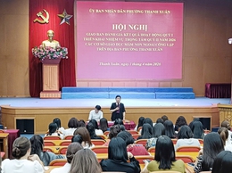 UBND phường Thanh Xuân tổ chức Hội nghị giao ban các cơ sở giáo dục mầm non ngoài công lập Quý I năm 2026