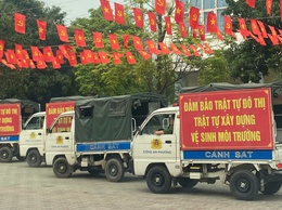 PHƯỜNG LONG BIÊN TỔ CHỨC RA QUÂN XỬ LÝ VI PHẠM TRẬT TỰ ĐÔ THỊ TẠI PHỐ TRẠM, ĐƯỜNG CỔ LINH