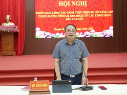 UBND xã tổ chức hội nghị triển khai công tác giải phóng mặt bằng đường tỉnh lộ 428A đoạn từ Cầu Cống Thần đến Cầu Giẽ