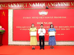 Ủy ban MTTQ xã Thanh Oai tổng kết công tác Mặt trận tham gia bầu cử