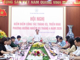 UBND xã Vân Đình họp đánh giá kết quả tháng 3, triển khai nhiệm vụ tháng 4/2026