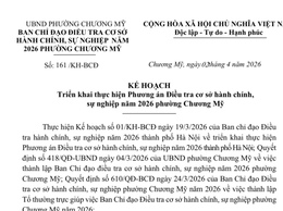 Phường Chương Mỹ triển khai điều tra cơ sở hành chính, sự nghiệp năm 2026