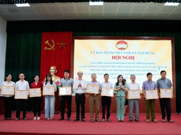 MTTQ Việt Nam xã Tam Hưng: Quán triệt chương trình hành động, đánh giá toàn diện công tác MTTQ tham gia bầu cử