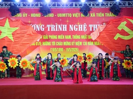 SÔI NỔI CHƯƠNG TRÌNH NGHỆ THUẬT CHÀO MỪNG CÁC NGÀY LỄ LỚN TẠI XÃ TIẾN THẮNG