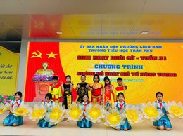 TRƯỜNG TIỂU HỌC TRẦN PHÚ GIÁO DỤC TRUYỀN THỐNG QUA HOẠT ĐỘNG HƯỚNG VỀ NGÀY GIỖ TỔ HÙNG VƯƠNG