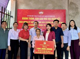 TRUNG GIÃ KHÁNH THÀNH NHÀ ĐẠI ĐOÀN KẾT – LAN TỎA NGHĨA TÌNH, GẮN KẾT CỘNG ĐỒNG