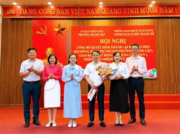 Công bố quyết định Thành lập Ban đại diện Hội đồng quản trị NHCSXH phường Thanh Liệt