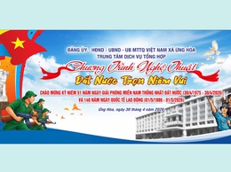 TRÂN TRỌNG KÍNH MỜI CÁN BỘ VÀ NHÂN DÂN THAM DỰ CHƯƠNG TRÌNH NGHỆ THUẬT “ĐẤT NƯỚC TRỌN NIỀM VUI”