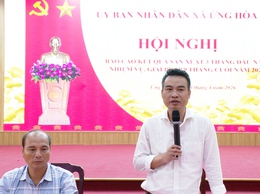 Ứng Hòa sơ kết công tác sản xuất nông nghiệp 3 tháng đầu năm và triển khai nhiệm vụ và giải pháp 9 tháng cuối năm 2026