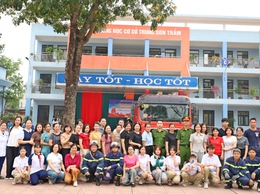 Trường THCS Trung Sơn Trầm tuyên truyền và diễn tập phòng cháy, chữa cháy, cứu  cứu hộ năm 2026