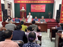 Xã Đại Thanh triển khai chủ trương thu hồi đất thực hiện dự án Khu đô thị thể thao Olympic tại thôn Quỳnh Đô và Ích Vịnh.