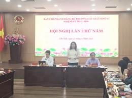 Ban Chấp hành Đảng bộ phường Cầu Giấy (khóa I) nhiệm kỳ 2025-2030 tổ chức Hội nghị lần thứ 5, quyết định nhiều vấn đề quan trọng của phường