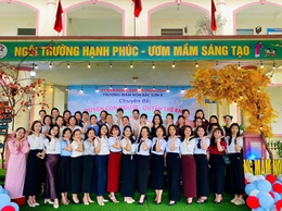 TRUNG GIÃ TỔ CHỨC KIẾN TẬP CHUYÊN ĐỀ PHÁT TRIỂN THẨM MỸ GẮN VỚI GIÁO DỤC QUYỀN CON NGƯỜI - QUYỀN TRẺ EM