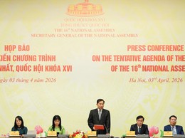 Sáng 6-4, khai mạc kỳ họp thứ nhất, Quốc hội khóa XVI