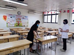 Trường Tiểu học Thúy Lĩnh ra quân tổng vệ sinh, khử khuẩn chủ động phòng chống dịch tay chân miệng