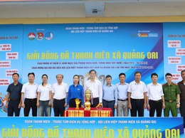 Khai mạc Giải bóng đá thanh niên xã Quảng Oai năm 2026