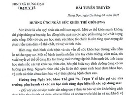 HƯỞNG ỨNG NGÀY SỨC KHỎE THẾ GIỚI (07/4)