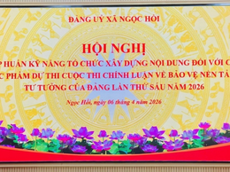 Tập huấn kỹ năng xây dựng tác phẩm chính luận cho cán bộ, đảng viên, đội ngũ báo cáo viên, tuyên truyền viên xã Ngọc Hồi