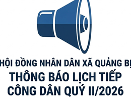 HĐND xã Quảng Bị Thông báo Lịch tiếp công dân quý II/2026