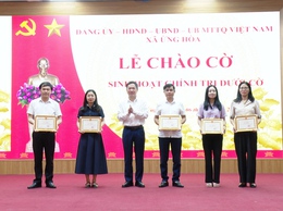 ĐẢNG UỶ - HĐND - UBND - UỶ BAN MTTQ TỔ CHỨC CHÀO CỜ THÁNG SINH HOẠT CHÍNH TRỊ THÁNG 4/2026.