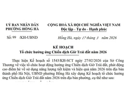 Phường Hồng Hà tích cực hưởng ứng Chiến dịch Giờ Trái đất năm 2026