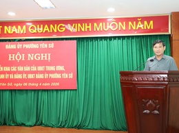 Đảng ủy phường Yên Sở tổ chức hội nghị triển khai các văn bản của UBKT Trung ương, UBKT Thành ủy và Đảng ủy, UBKT Đảng ủy phường Yên Sở