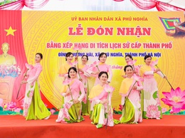 Tin truyền hình: Lễ đón nhận Bằng xếp hạng di tích lịch sử cấp Thành phố đình Phương Hài, xã Phú Nghĩa