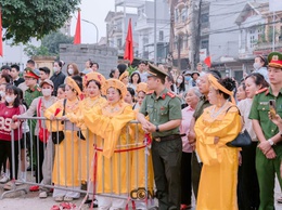 Công an xã Phú Nghĩa đảm bảo an ninh trật tự tại các lễ hội trên địa bàn