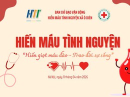 Thông báo hiến máu tình nguyện trên địa bàn xã Ô Diên