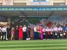 XÃ VĨNH THANH BIỂU DIỄN NGHỆ THUẬT CHÈO TẠI TRƯỜNG THCS VĨNH NGỌC