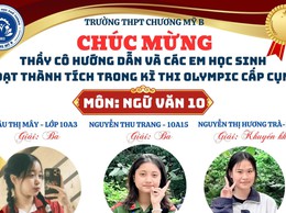Tuyên dương các thầy cô giáo và học sinh đạt thành tích xuất sắc tại Kỳ thi Olympic Cụm trường THPT
