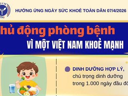 NGÀY SỨC KHỎE TOÀN DÂN VIỆT NAM 07/4/2026: CHỦ ĐỘNG PHÒNG BỆNH VÌ MỘT VIỆT NAM KHỎE MẠNH