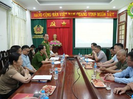 Công an xã Phú Cát tổ chức sơ kết công trình 