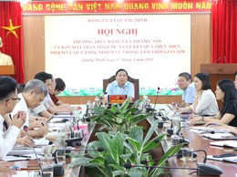 Thường trực Đảng ủy xã làm việc với Ủy ban MTTQ và các tổ chức chính trị - xã hội