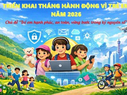 Triển khai Chủ đề, khẩu hiệu truyền thông Tháng hành động vì trẻ em năm 2026 theo hướng dẫn của Bộ Y tế