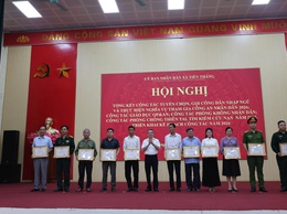 Tiến Thắng: Khen thưởng trong công tác tuyển quân, giáo dục quốc phòng và an ninh