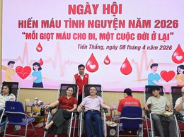 Tiến Thắng rực rỡ sắc đỏ trong ngày hội Hiến máu tình nguyện năm 2026