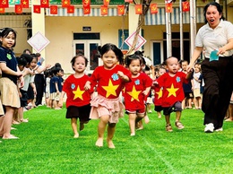 Trường mầm non Ninh Sở hưởng ứng Ngày Sức khỏe Toàn dân 07/4/2026