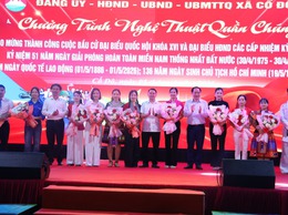 XÃ CỔ ĐÔ TỔ CHỨC CHƯƠNG TRÌNH NGHỆ THUẬT QUẦN CHÚNG CHÀO MỪNG CÁC SỰ KIỆN TRỌNG ĐẠI CỦA ĐẤT NƯỚC