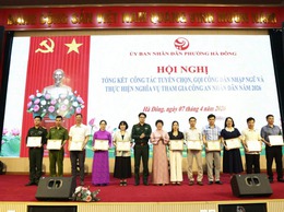 Phường Hà Đông khen thưởng 132 tập thể, cá nhân trong công tác tuyển chọn, gọi công dân nhập ngũ năm 2026