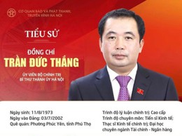 TIỂU SỬ ĐỒNG CHÍ TRẦN ĐỨC THẮNG - BÍ THƯ THÀNH ỦY HÀ NỘI 