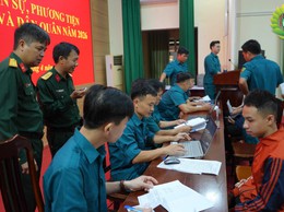 Phú Cát tổ chức đăng ký nghĩa vụ quân sự, phương tiện kỹ thuật dự bị và dân quân tự vệ năm 2026