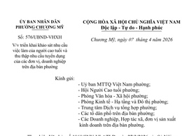 Chương Mỹ triển khai khảo sát việc làm cho người cao tuổi