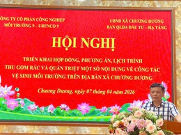 Xã Chương Dương triển khai khai hợp đồng, phương án, lịch trình thu gom rác và quán triệt một số nội dung về công tác vệ sinh môi trường trên địa bàn xã